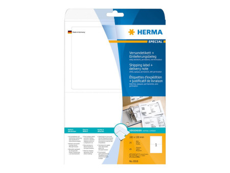 HERMA Etiquettes d'expédition + preuve de dépôt SPECIAL