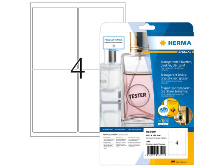 HERMA Etiquette en film SPECIAL, 99,1 x 139 mm, transparent