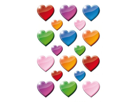 HERMA Sticker DECOR 'Coeurs multicolores'