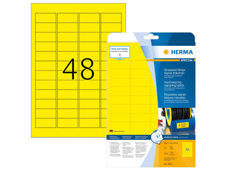 HERMA Etiquette signalétique SPECIAL, 45,7 x 21,2 mm, jaune