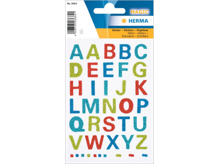 HERMA lettres alphabétiques MAGIC A-Z, glittery