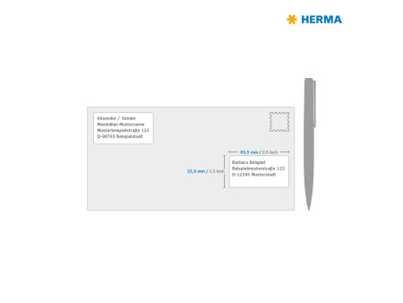 HERMA Etiquette universelle PREMIUM, 63,5 x 33,9 mm, blanc