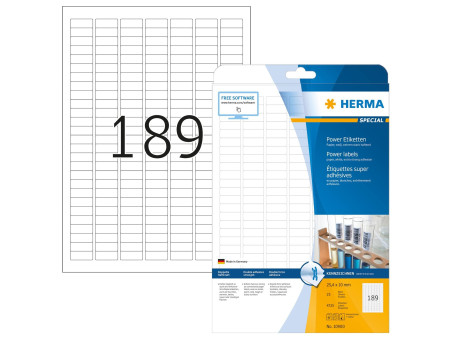 HERMA Power Etiquette SPECIAL, 25,4 x 10 mm, blanc