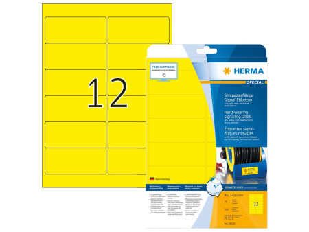 HERMA Etiquette signalétique SPECIAL, 99,1 x 42,3 mm, jaune