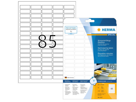HERMA Étiquette en film SPECIAL, 37 x 13 mm, blanc