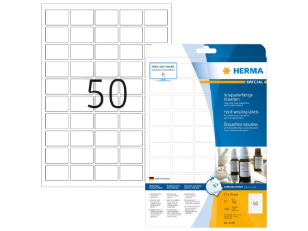 HERMA Étiquette en film SPECIAL, 37 x 25 mm, blanc