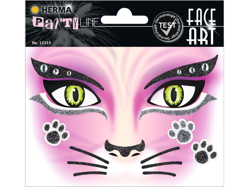 HERMA Face Art Sticker visage 'Chat rose'