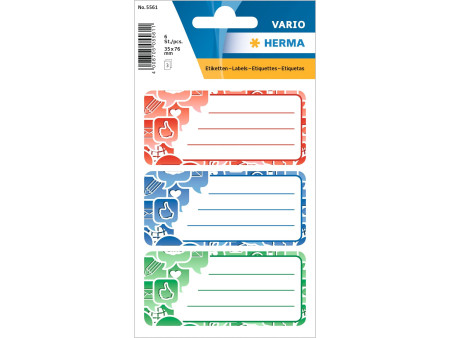 HERMA Etiquettes pour livres 'Social Icons', 76 x 35 mm