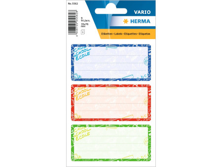 HERMA Étiquettes pour livres 'Schoolydoo', 76 x 35 mm,