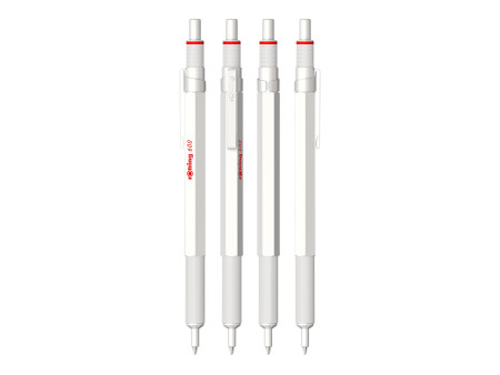 rotring Stylo à bille rétractable 600, perle blanche