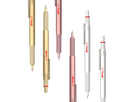 rotring Stylo à bille rétractable 600, perle blanche