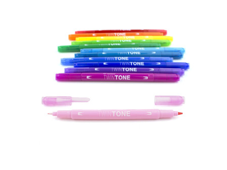 Tombow Feutre double pointe 'TwinTone' Rainbow, set de 12
