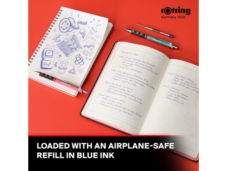 Rotring Stylo à bille rétractable Tikky, rose