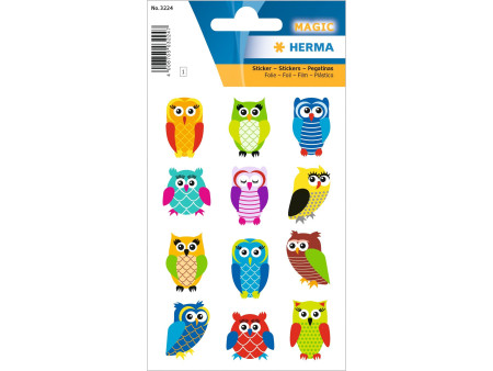HERMA Sticker MAGIC 'Chouettes', film brillant
