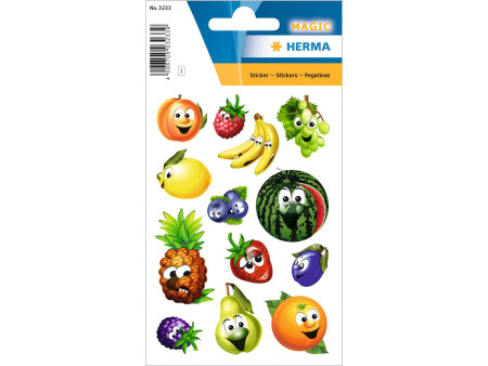 HERMA Sticker MAGIC 'fruits', yeux mobiles