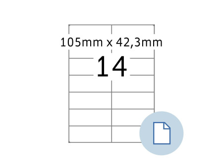 HERMA Etiquette universelle DATAPRINT, 105 x 42,3 mm, blanc