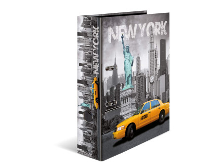 HERMA Classeur à levier à motifs 'New York, A4, dos: 70 mm