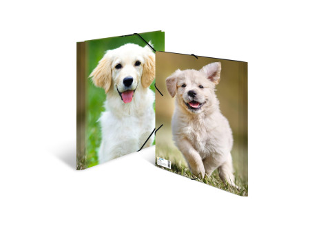 HERMA Chemise élastique 'chiens', transparent, en PP, A4,
