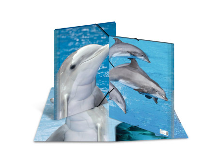 HERMA chemise élastique 'dauphin', transparent, en PP, A3,