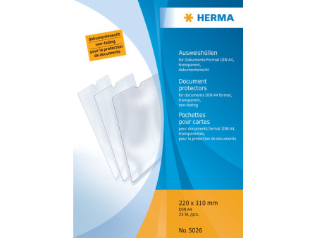 HERMA étui de poche, PP, 1 poche, 0,14 mm, transparent