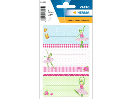 HERMA Etiquettes pour livres 'grenouille ballerine',76x35 mm