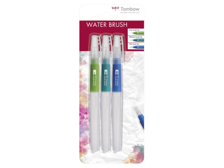 Tombow Pinceau à réservoir d'eau, blister de 3