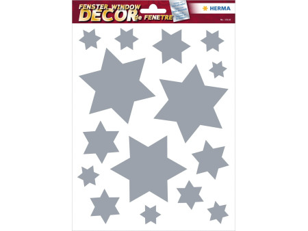 HERMA Image de Noël pour fenêtre 'étoiles', argent