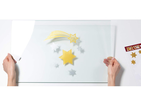 HERMA Image de Noël pour fenêtre 'étoiles', argent
