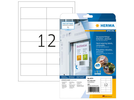 HERMA Etiquette film SPECIAL, 97 x 42,3 mm, enlevable