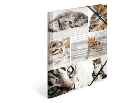 HERMA Chemise à élastiques 'chats', en carton,