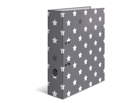 HERMA Classeur à levier 'Stars', gris avec des étoiles