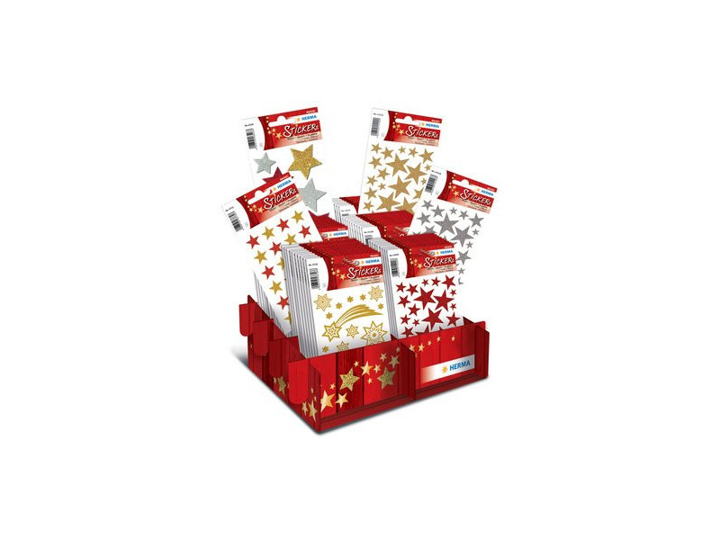 HERMA Autocollants de Noël MAGIC 'Etoiles pailletées',