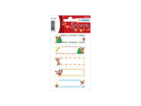 HERMA Autocollants de Noël DECOR 'Voeux de Noël', pailleté