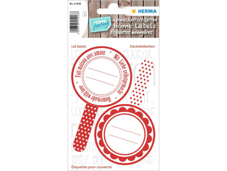 HERMA Etiquettes pour couvercle HOME 'New Look Rouge'