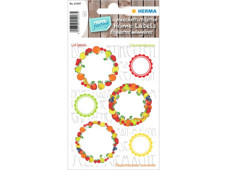 HERMA Etiquettes pour couvercle HOME 'New Look Fruits I'