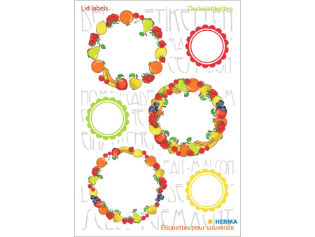 HERMA Etiquettes pour couvercle HOME 'New Look Fruits I'