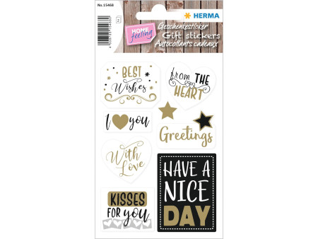 HERMA Sticker cadeau HOME 'Best Wishes'