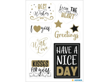 HERMA Sticker cadeau HOME 'Best Wishes'