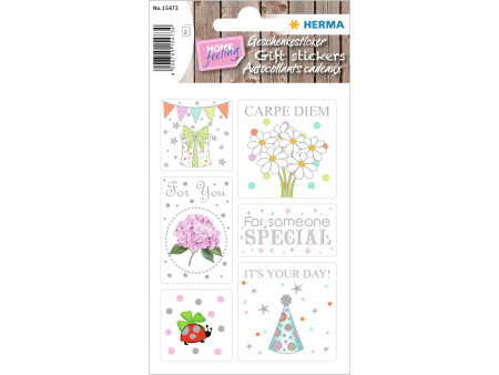 HERMA Sticker cadeau HOME 'Good Luck'