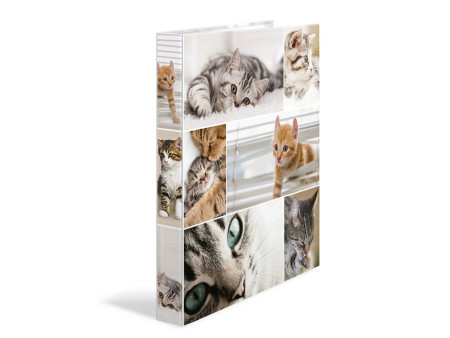 HERMA Classeur à anneaux 'chats', A4, mécanisme à 4 anneaux