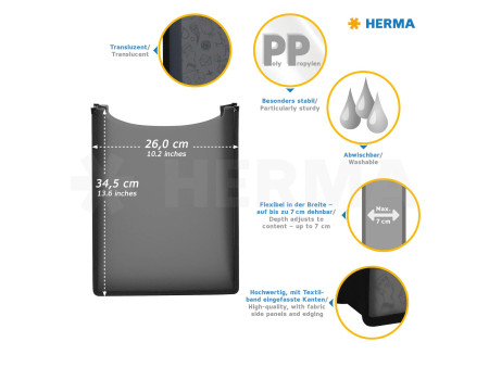 HERMA Boîte scolaire 'Flexi', blanc translucide