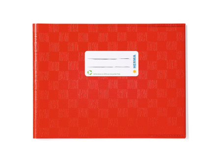 HERMA Protège-cahier, A5 paysage, en PP, rouge opaque