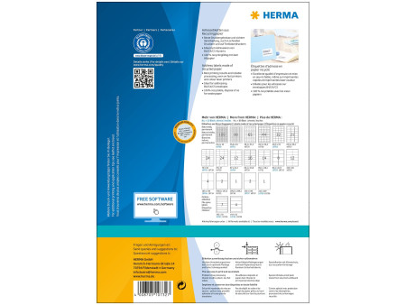 HERMA Étiquette universelle recyclée, 99,1 x 67,7 mm