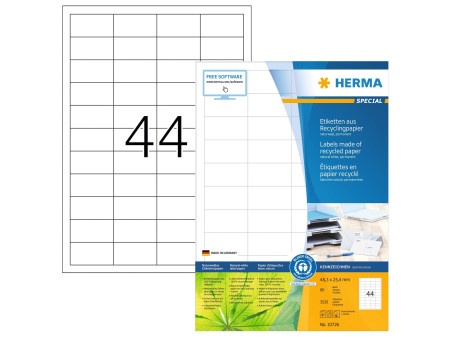HERMA Étiquette universelle recyclée, 48,3 x 25,4 mm