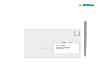 HERMA Étiquette universelle recyclée, 99,1 x 38,1 mm