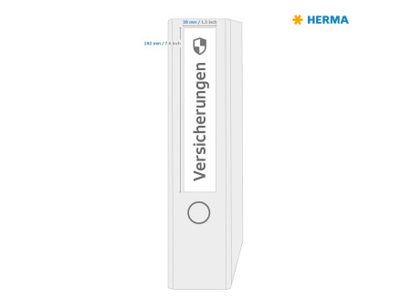 HERMA Étiquette pour dos de classeur recyclée, 192 x 38 mm,