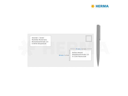 HERMA Étiquette en papier silphie, 70 x 36 mm, brun naturel