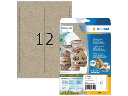 HERMA Étiquette en papier silphie, 97 x 42,3 mm, brun