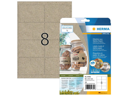 HERMA Étiquette en papier silphie, 99,1 x 67,7 mm, brun