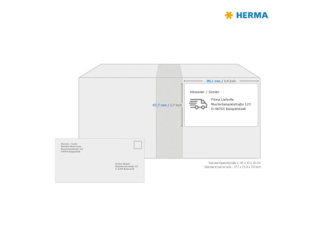 HERMA Étiquette en papier silphie, 99,1 x 67,7 mm, brun